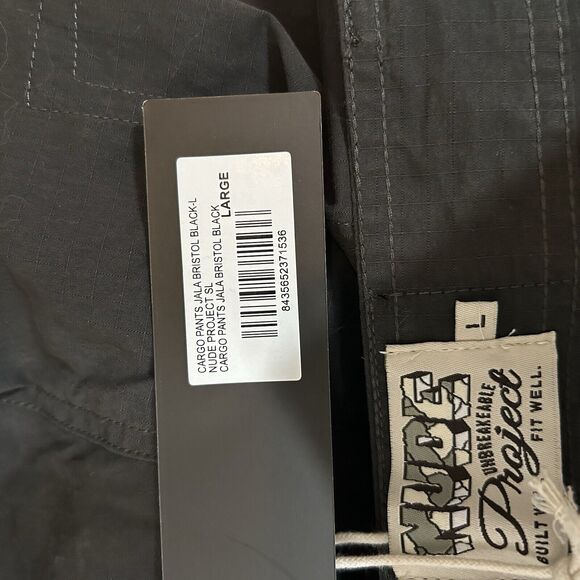 NUDE PROJECT Army Cargo Pants Jala Bristol Black Streetwear Baggy Large NWT $138 - Picture 6 of 9
